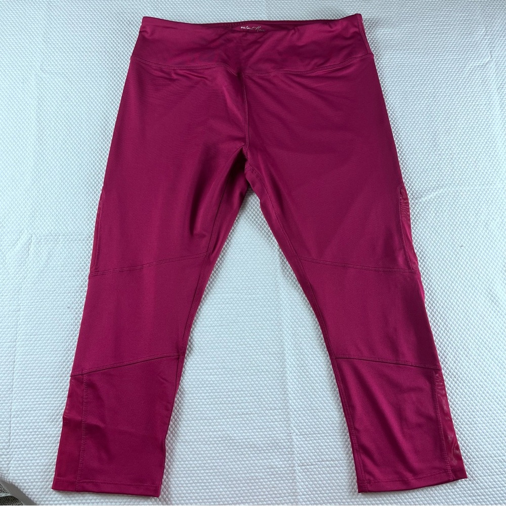 Velvet Rose Workout Capris Pink XL